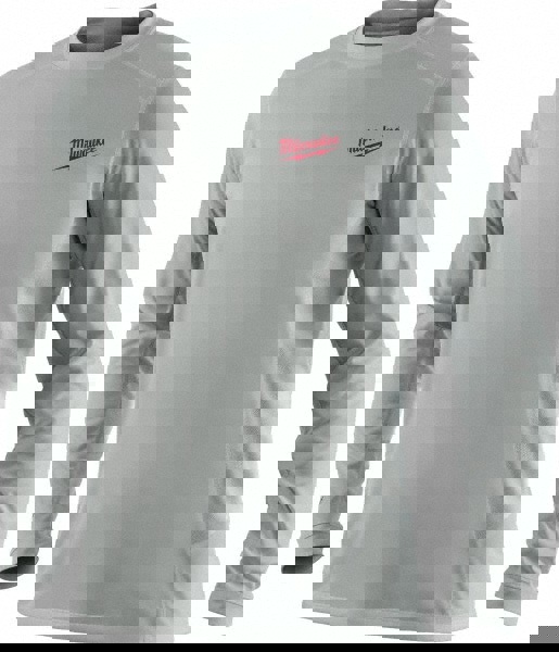 Base Layer Shirt: Polyester, Large, Gray